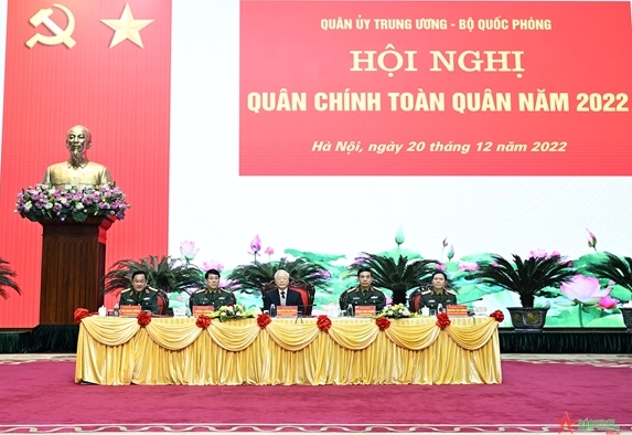Tổng Bí thư Nguyễn Phú Trọng dự, chỉ đạo Hội nghị Quân chính toàn quân - Ảnh 2.