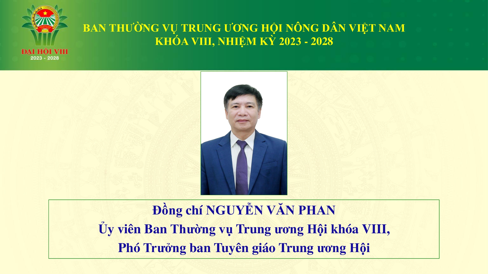 Danh sách Ban Thường vụ Trung ương Hội Nông dân Việt Nam khoá VIII- Ảnh 12.