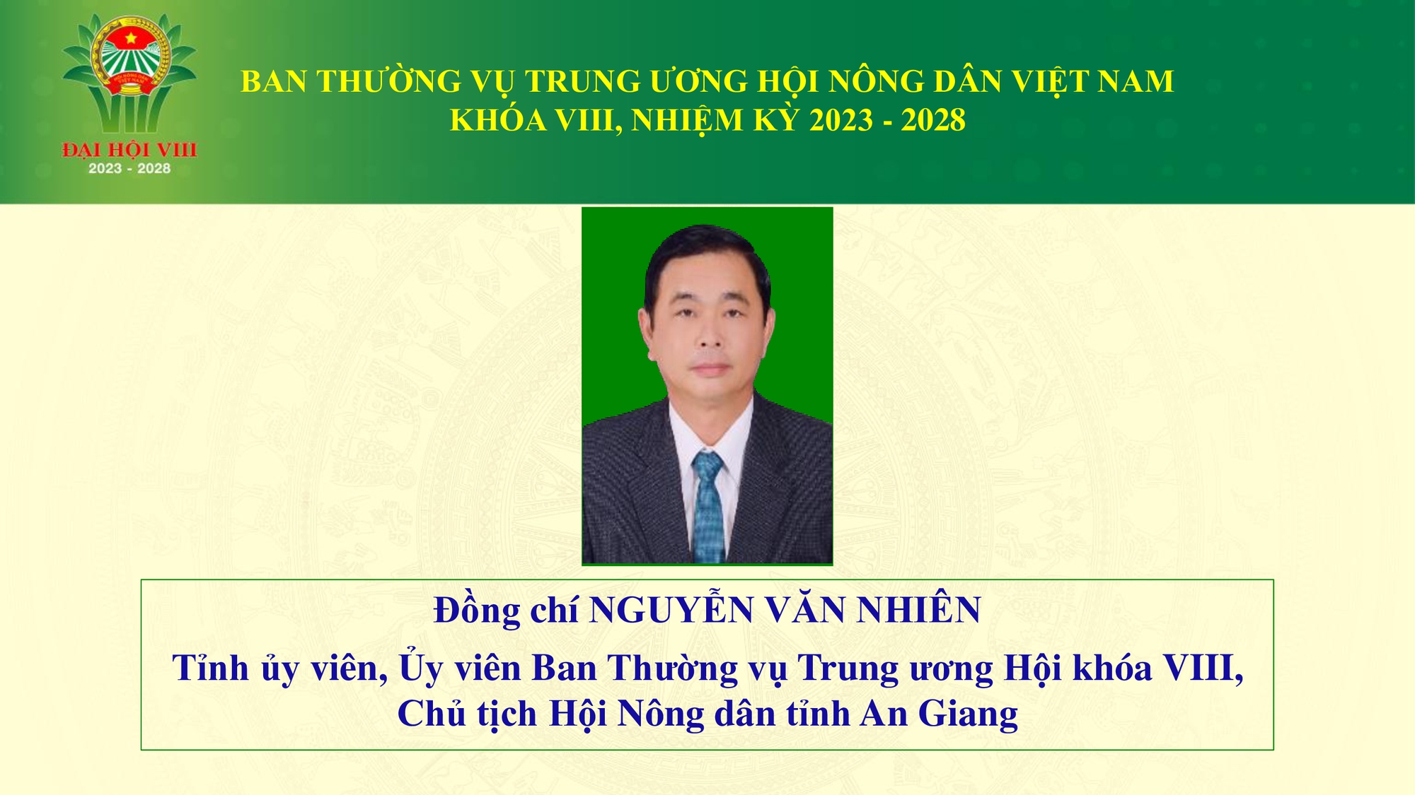 Danh sách Ban Thường vụ Trung ương Hội Nông dân Việt Nam khoá VIII- Ảnh 17.