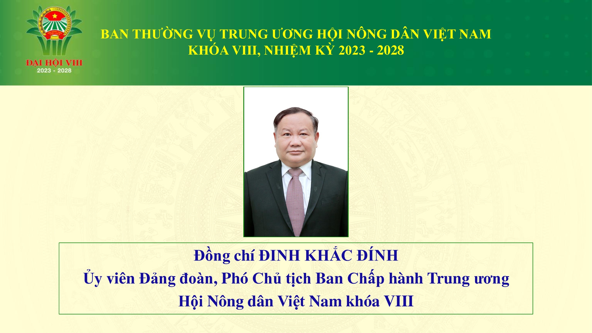 Danh sách Ban Thường vụ Trung ương Hội Nông dân Việt Nam khoá VIII- Ảnh 3.
