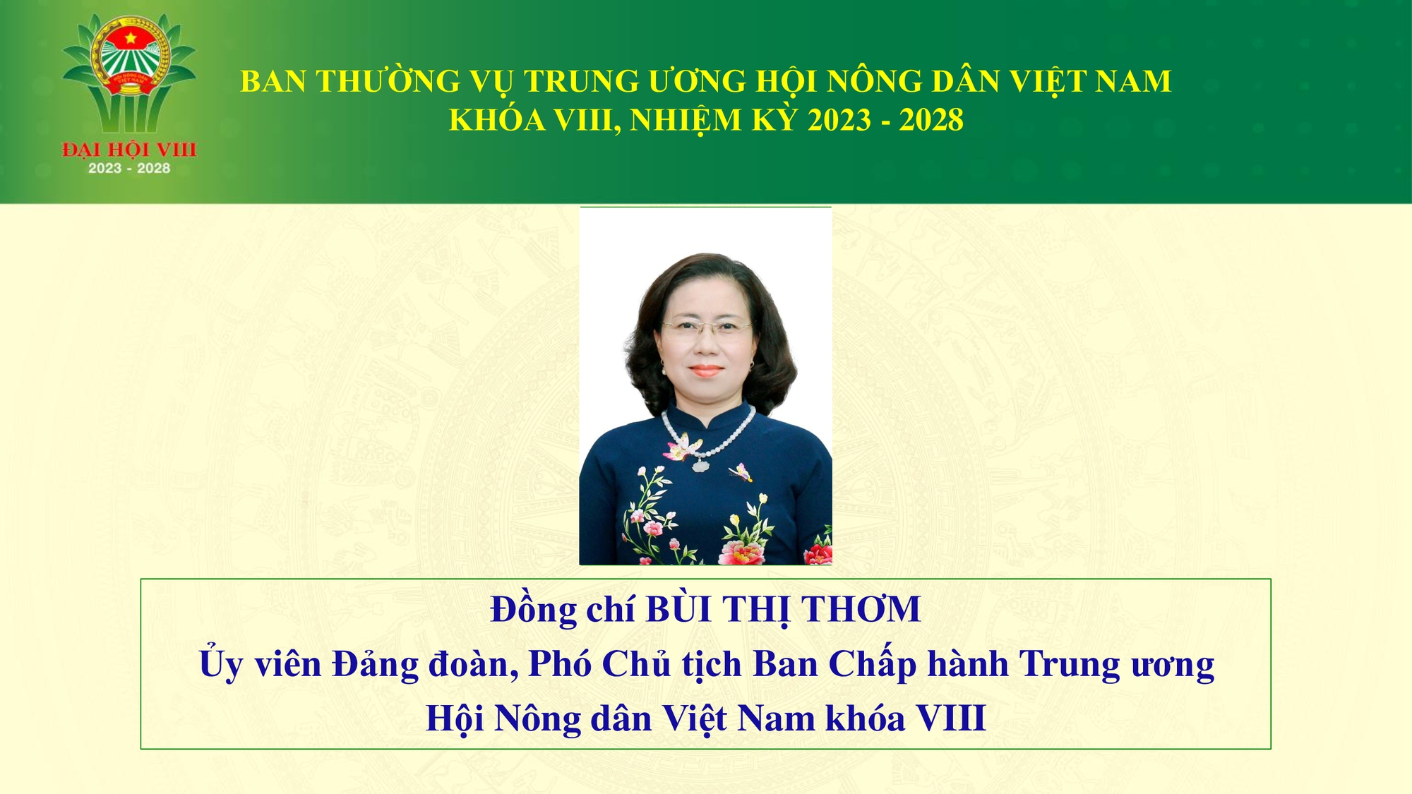 Danh sách Ban Thường vụ Trung ương Hội Nông dân Việt Nam khoá VIII- Ảnh 4.
