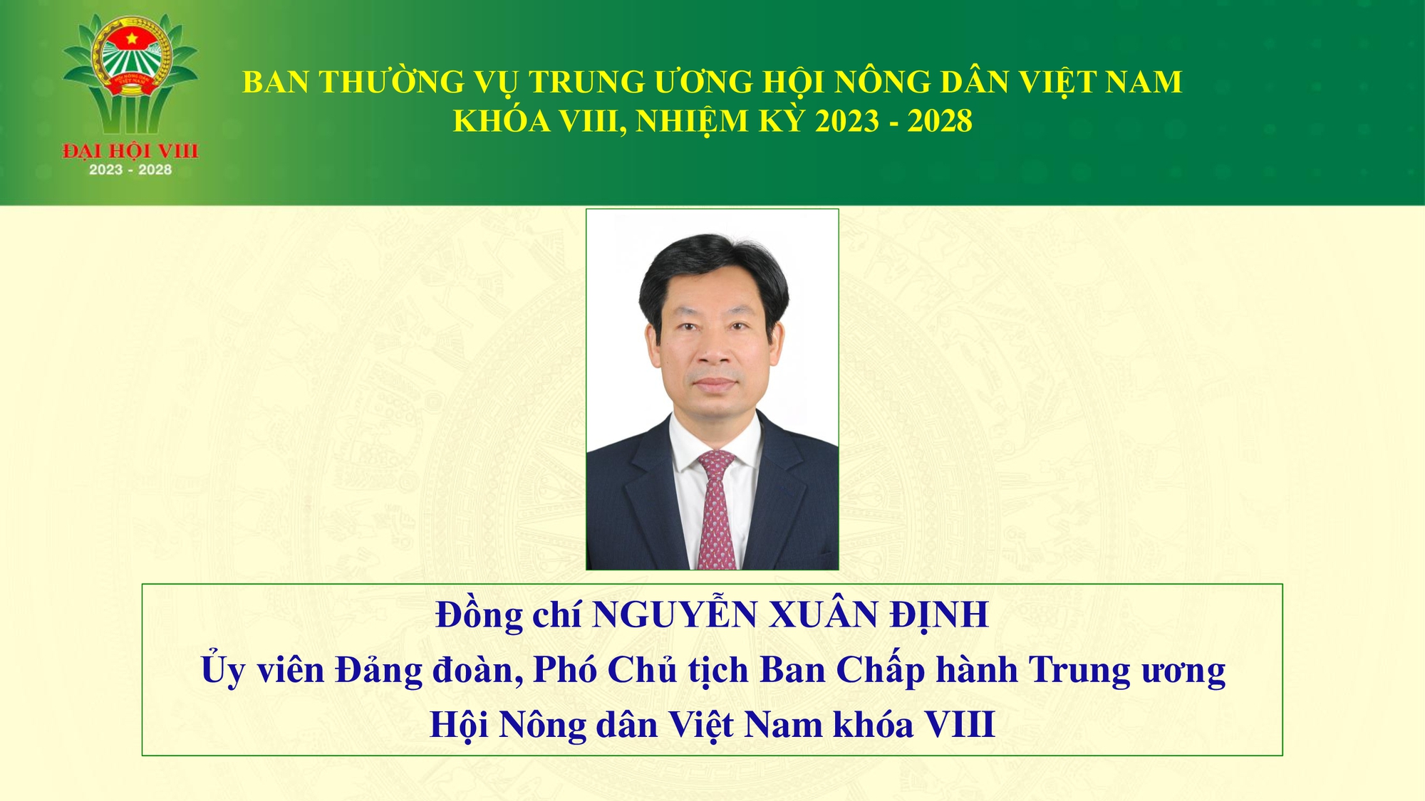 Danh sách Ban Thường vụ Trung ương Hội Nông dân Việt Nam khoá VIII- Ảnh 5.