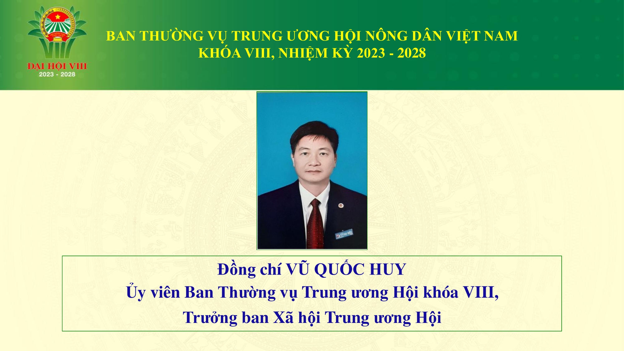 Danh sách Ban Thường vụ Trung ương Hội Nông dân Việt Nam khoá VIII- Ảnh 8.