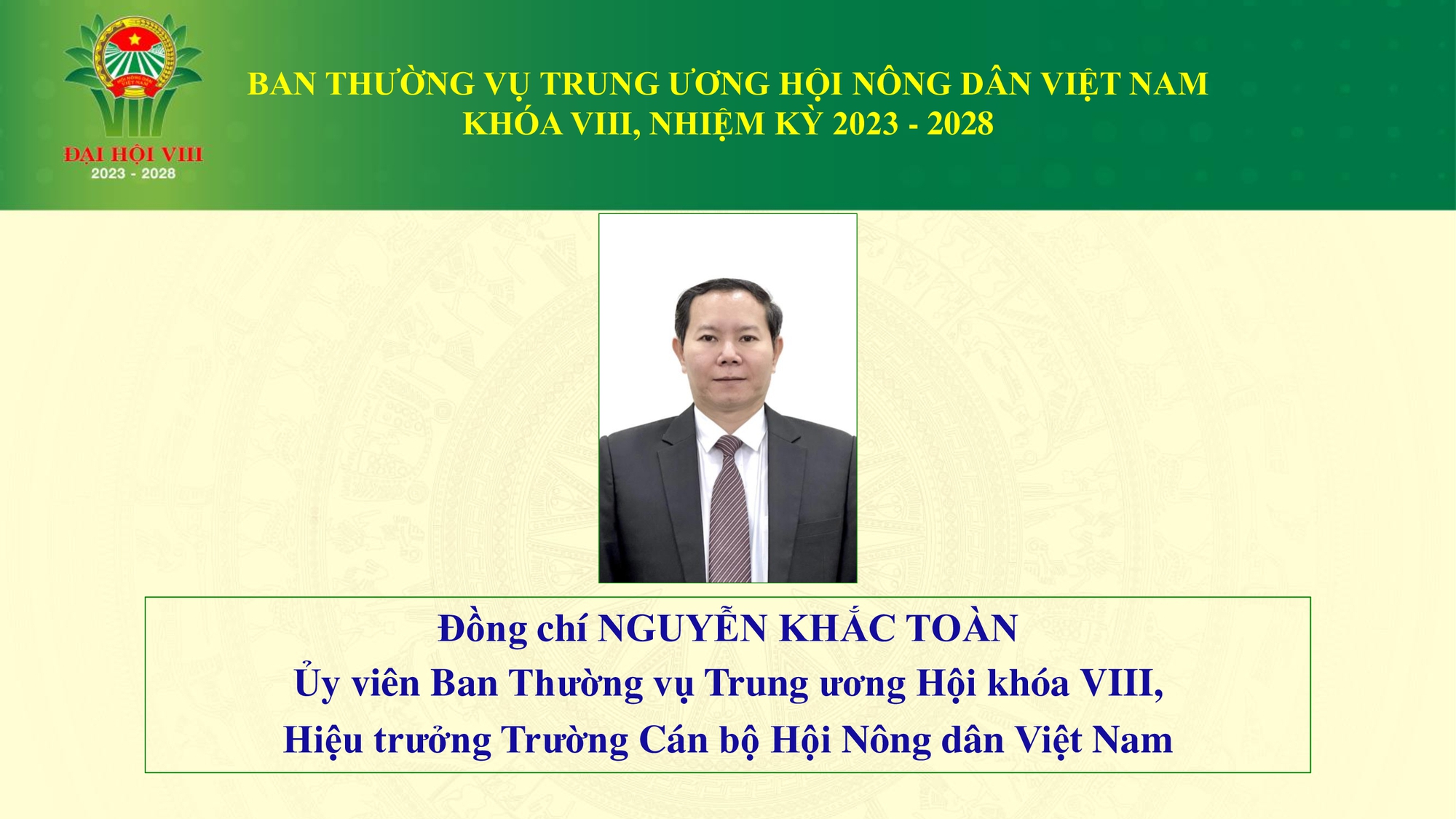 Danh sách Ban Thường vụ Trung ương Hội Nông dân Việt Nam khoá VIII- Ảnh 9.