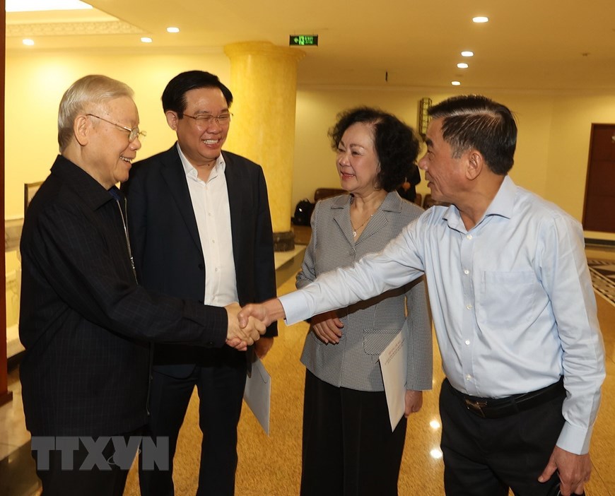 Tổng Bí thư Nguyễn Phú Trọng chủ trì họp Bộ Chính trị, Ban Bí thư - Ảnh 1.