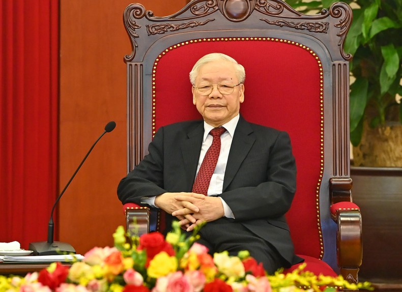 Tổng Bí thư Nguyễn Phú Trọng tiếp Bộ trưởng Bộ Ngoại giao Hoa Kỳ Antony Blinken - Ảnh 7.