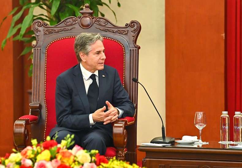 Tổng Bí thư Nguyễn Phú Trọng tiếp Bộ trưởng Bộ Ngoại giao Hoa Kỳ Antony Blinken - Ảnh 8.
