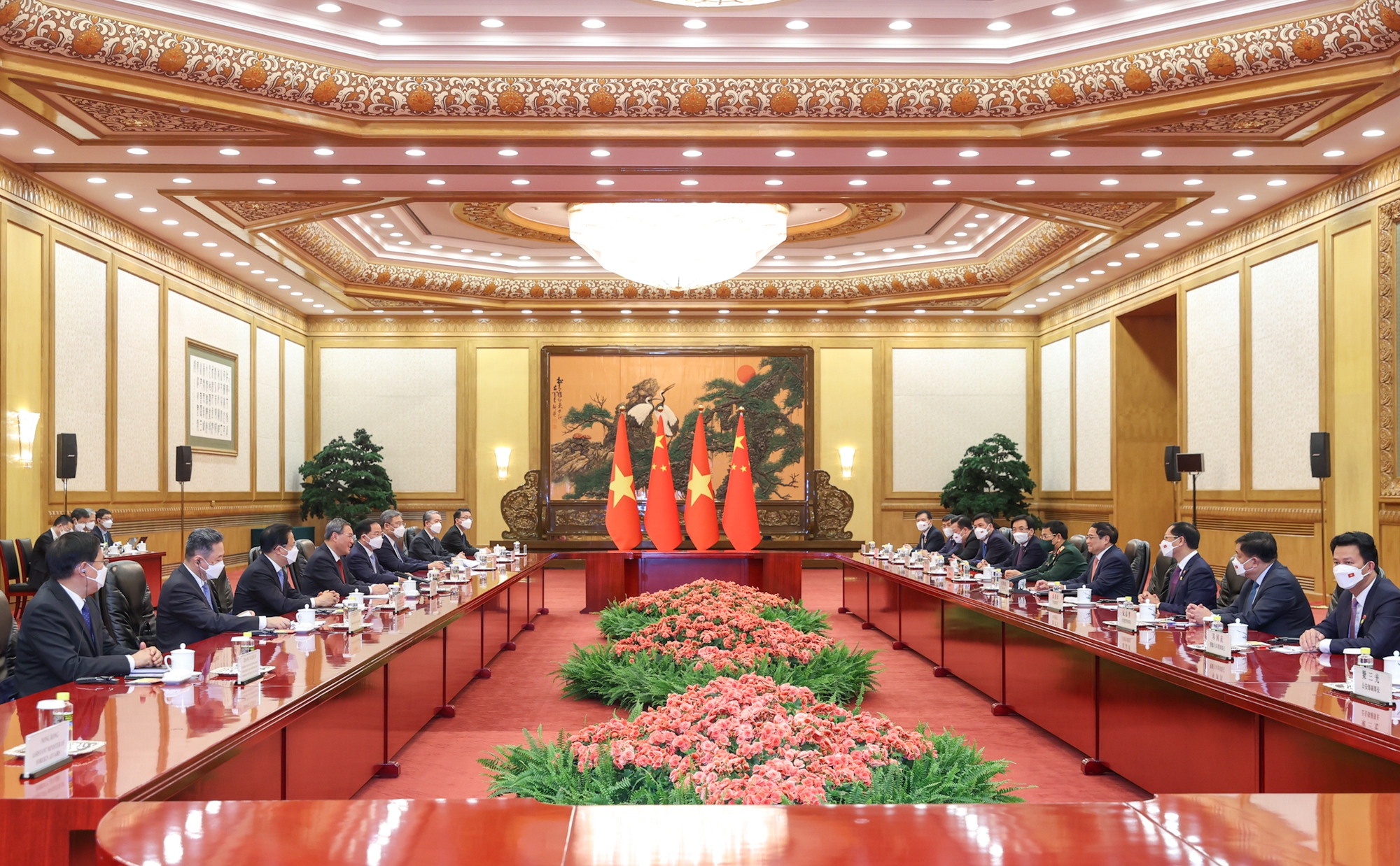 Thủ tướng Trung Quốc Lý Cường đón và hội đàm với Thủ tướng Phạm Minh Chính - Ảnh 8.