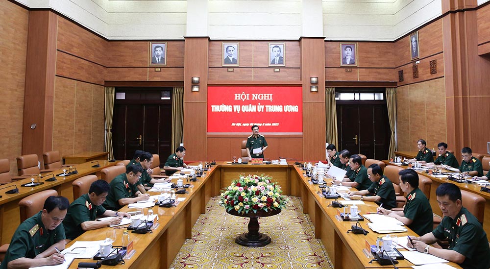 Thường vụ Quân ủy Trung ương cho ý kiến về công tác điều chỉnh tổ chức lực lượng trong Quân đội - Ảnh 2.