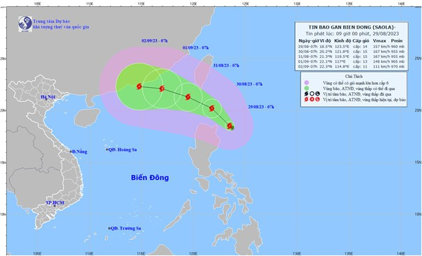 Xuất hiện bão đôi, quỹ đạo bão SAOLA rất khó lường - Ảnh 1.