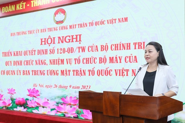 Công bố Quyết định của Bộ Chính trị về tổ chức bộ máy của Cơ quan Ủy ban Trung ương MTTQ Việt Nam - Ảnh 2.