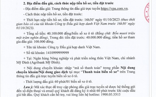 Danh sách 400 biển số ô tô sẽ lên sàn ngày 4/10  - Ảnh 1.