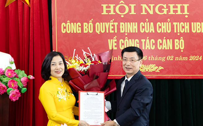 Tiếp nhận, bổ nhiệm nữ Tỉnh ủy viên, Tổng Biên tập giữ chức Giám đốc Đài Phát thanh và Truyền hình tỉnh