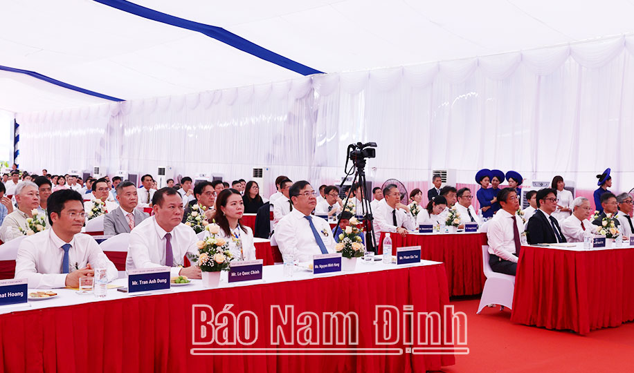 Khánh thành Nhà máy công nghệ cao tại Nam Định - Tái cấu trúc chuỗi giá trị dệt may toàn cầu- Ảnh 1.