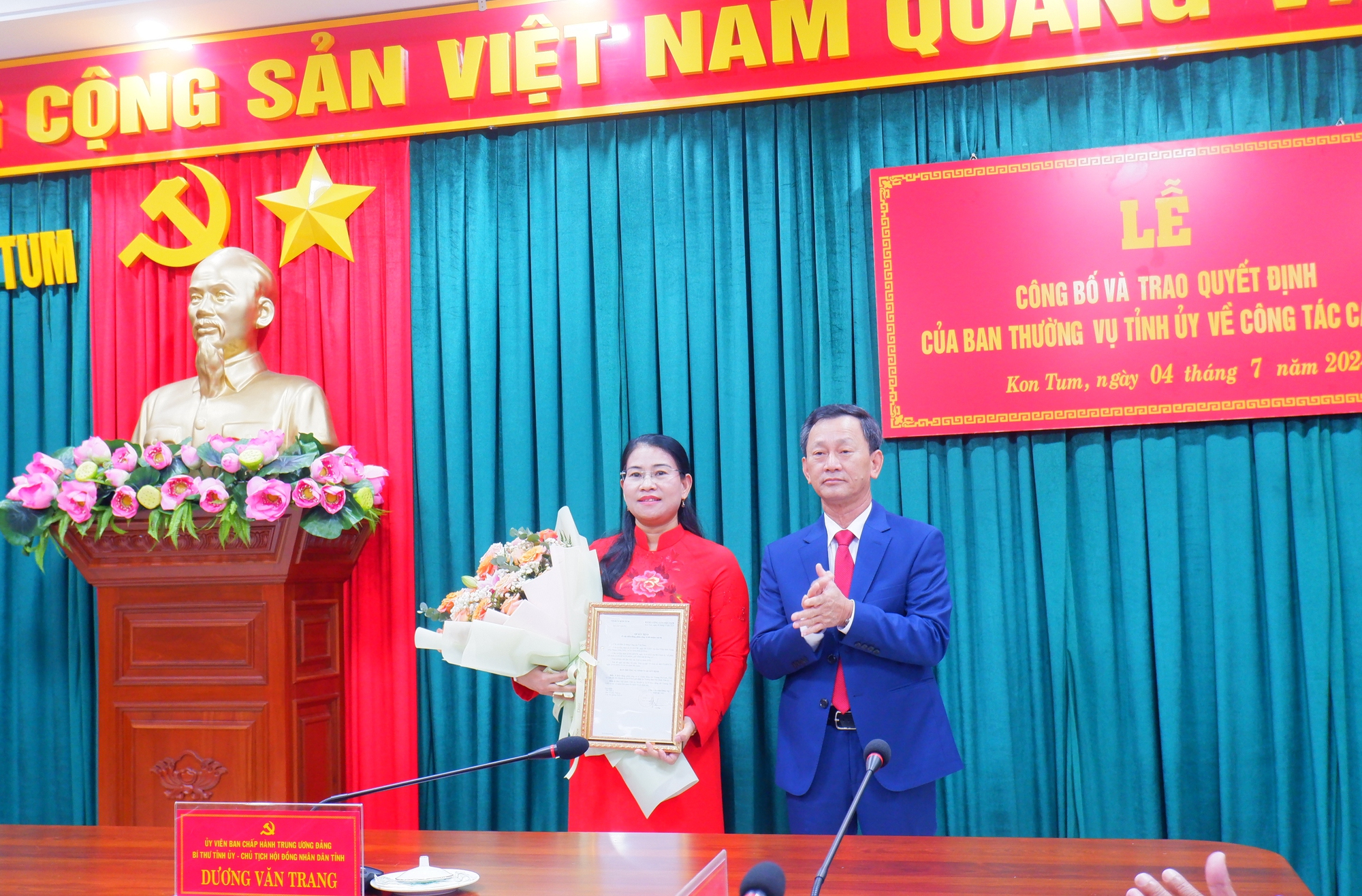 Điều động, bổ nhiệm nữ Bí thư Huyện ủy giữ chức Trưởng Ban Nội chính - Ảnh 1.