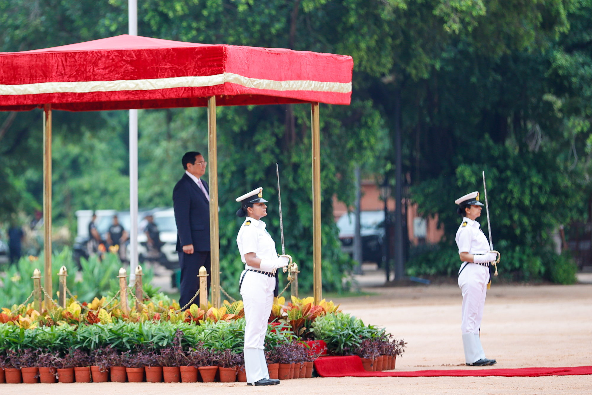 LỄ ĐÓN CHÍNH THỨC THỦ TƯỚNG PHẠM MINH CHÍNH THĂM CẤP NHÀ NƯỚC TỚI ẤN ĐỘ- Ảnh 5.