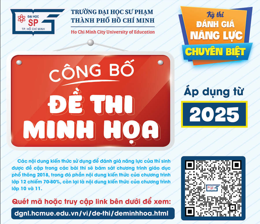 Đề minh họa thi đánh giá năng lực chuyên biệt từ 2025 của Trường Đại học Sư phạm TPHCM- Ảnh 1.