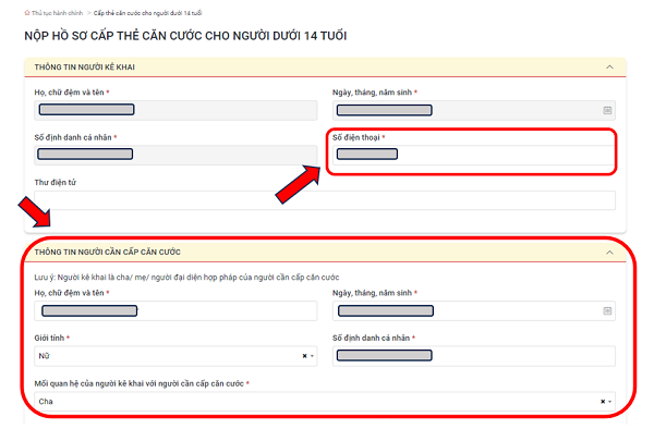 Hướng dẫn nộp hồ sơ trực tuyến đề nghị cấp thẻ Căn cước cho trẻ từ 6 đến dưới 14 tuổi- Ảnh 9.