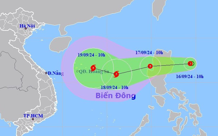 Áp thấp nhiệt đới mạnh lên thành bão số 4 với 2 kịch bản đổ bộ