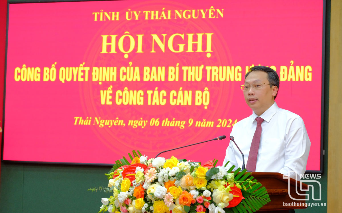 Công bố quyết định chỉ định tân Phó Bí thư Tỉnh ủy Thái Nguyên- Ảnh 6.