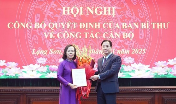 Ban Bí thư chuẩn y đồng chí Đoàn Thị Hậu giữ chức Phó Bí thư Tỉnh ủy Lạng Sơn- Ảnh 1.