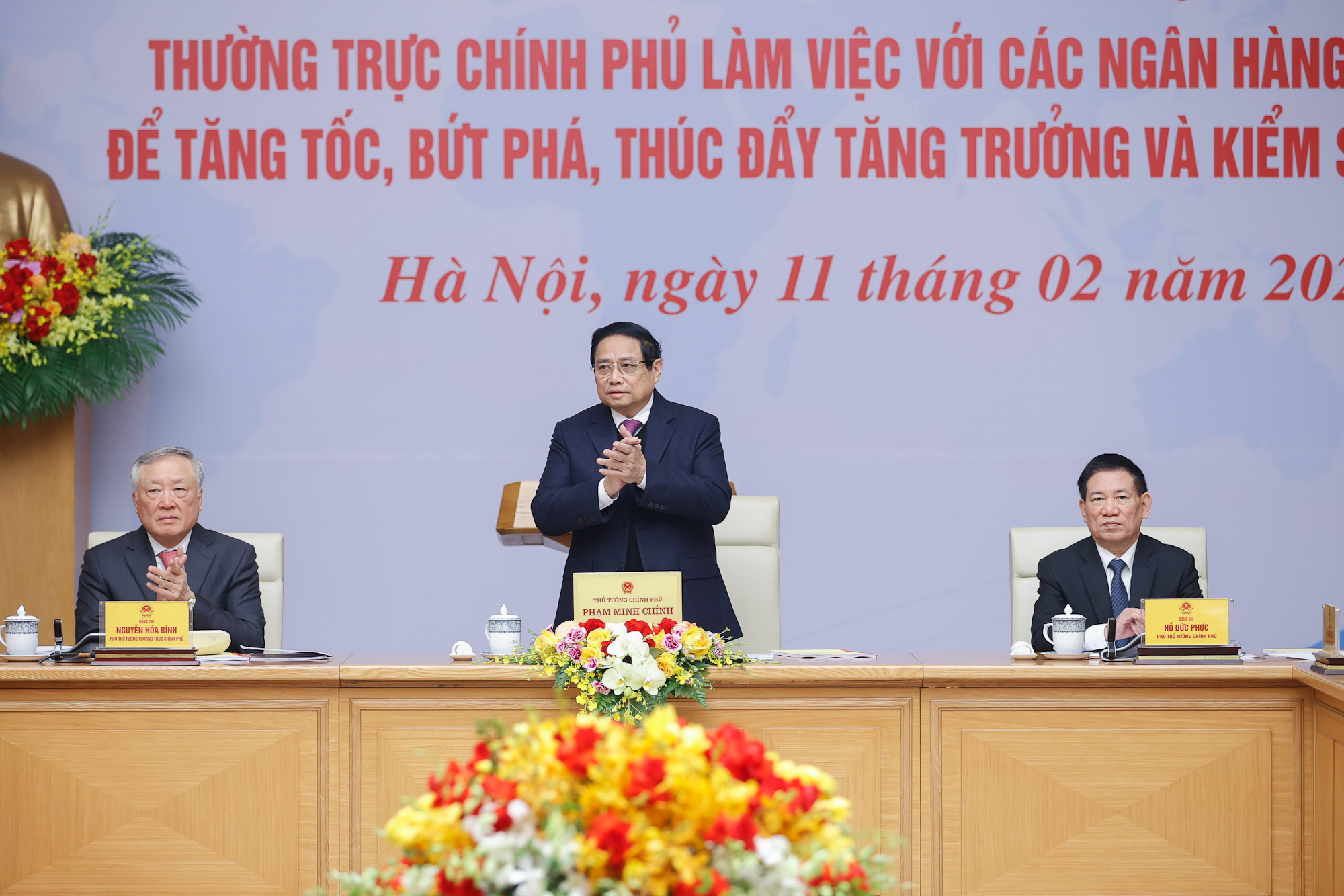 THƯỜNG TRỰC CHÍNH PHỦ LÀM VIỆC VỚI CÁC NGÂN HÀNG THƯƠNG MẠI- Ảnh 1.