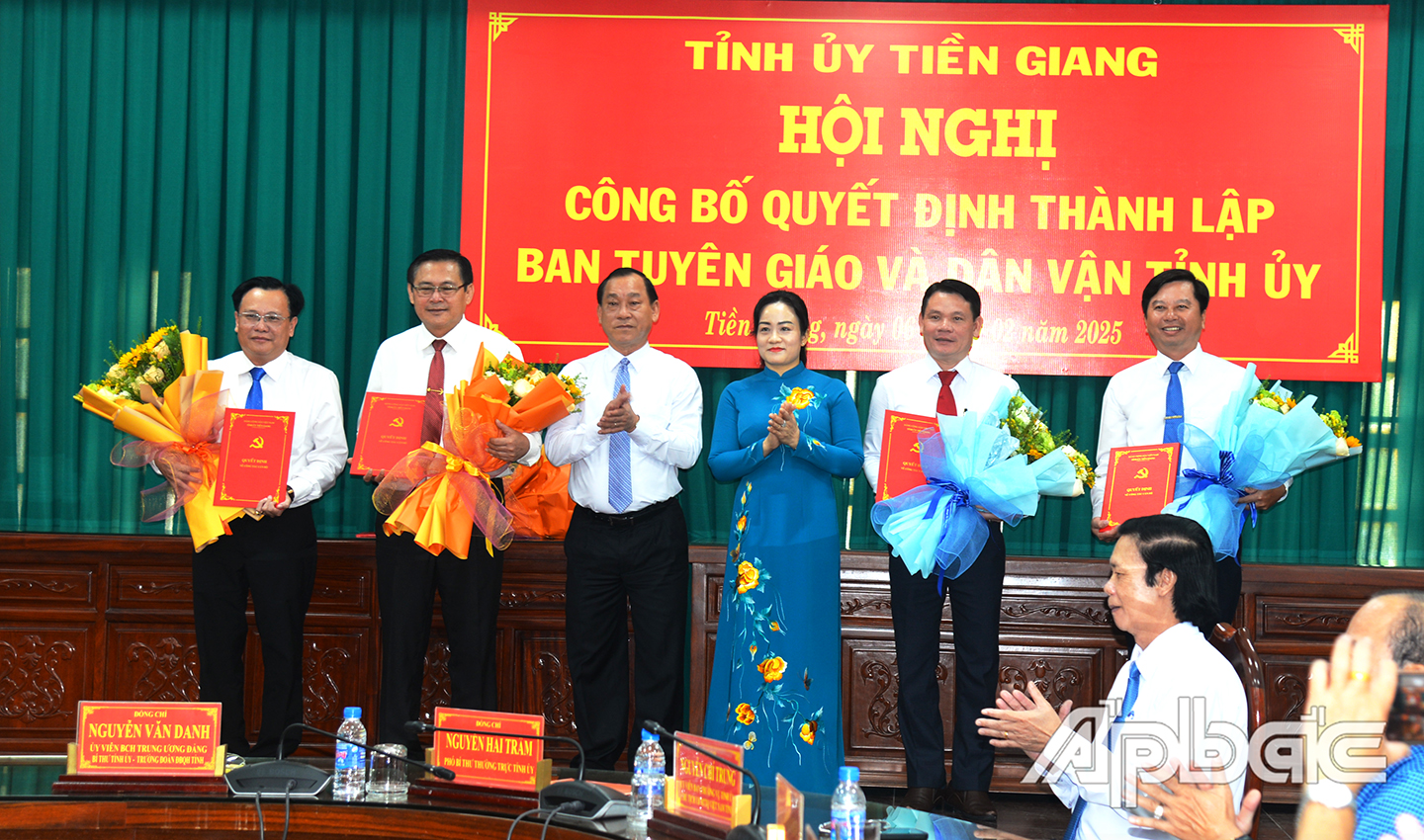 Thành lập Ban Tuyên giáo và Dân vận Tỉnh ủy Tiền Giang- Ảnh 2.