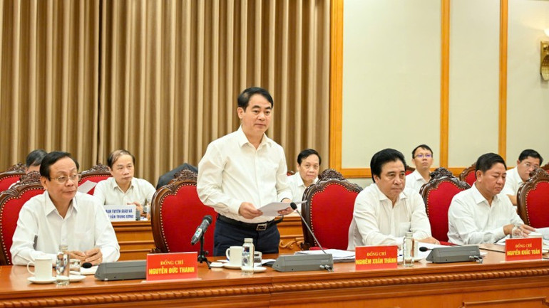 Bộ Chính trị làm việc với 4 tỉnh, thành: Cho ý kiến vào phương án nhân sự cấp ủy trước khi Đại hội khóa mới- Ảnh 4.