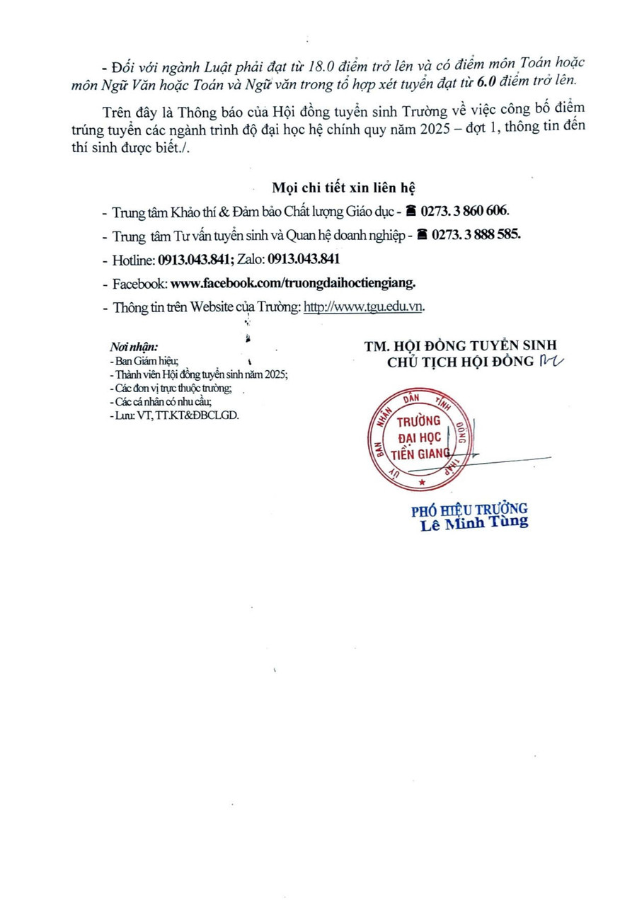 Điểm chuẩn Trường Đại học Tiền Giang 2025- Ảnh 3. Điểm chuẩn Trường Đại học Tiền Giang 2025- Ảnh 3.