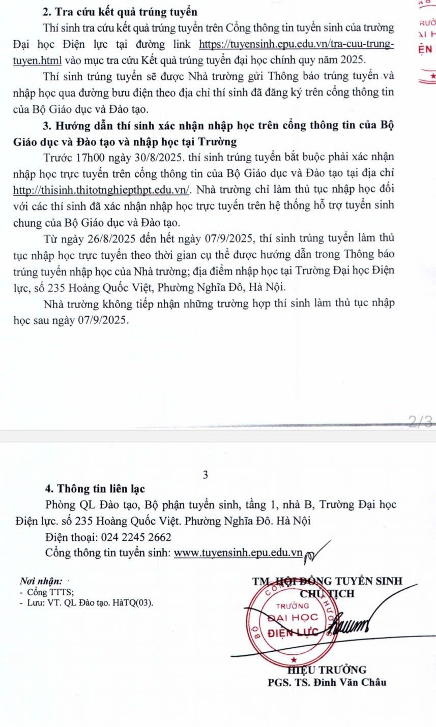 Điểm chuẩn Trường Đại học Điện lực (DDL) 2025- Ảnh 3. Điểm chuẩn Trường Đại học Điện lực (DDL) 2025- Ảnh 3.