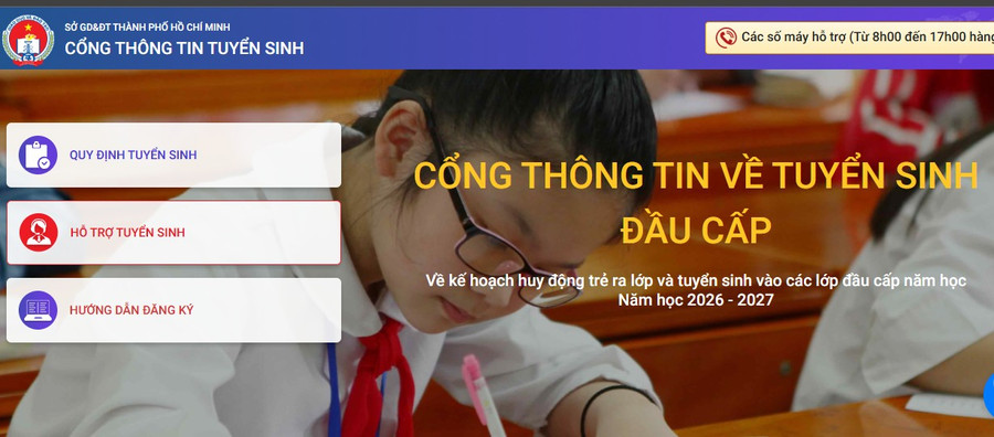 Hướng dẫn 5 bước đăng ký tuyển sinh đầu cấp trực tuyến tại TPHCM- Ảnh 1. Hướng dẫn 5 bước đăng ký tuyển sinh đầu cấp trực tuyến tại TPHCM- Ảnh 1.