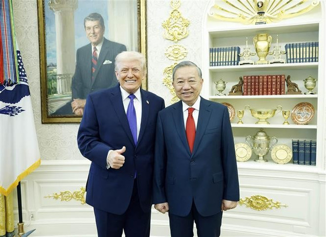 TỔNG BÍ THƯ TÔ LÂM GẶP TỔNG THỐNG HOA KỲ DONALD TRUMP