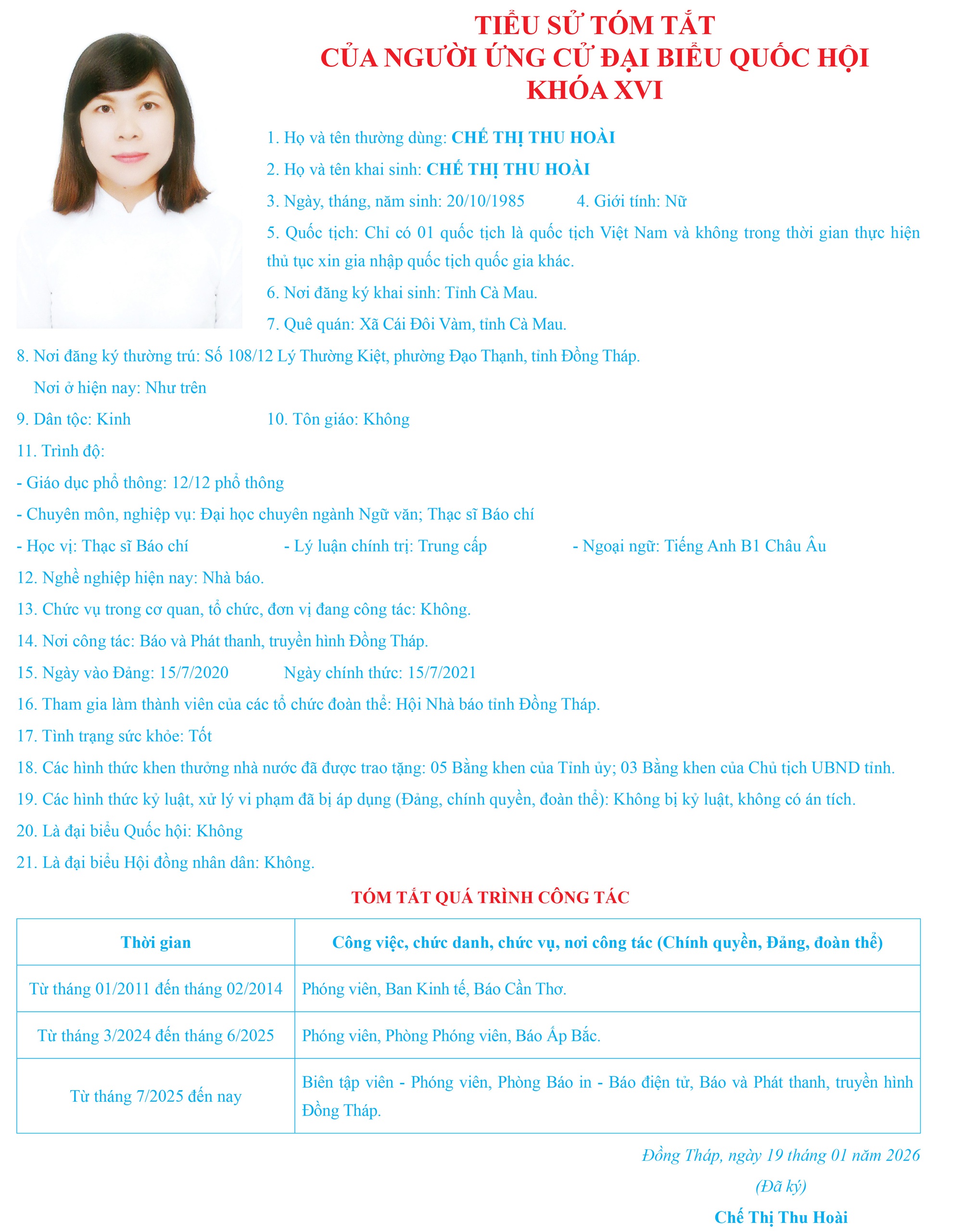 Tiểu sử tóm tắt những người ứng cử đại biểu Quốc hội khóa XVI tại Đồng Tháp- Ảnh 26.