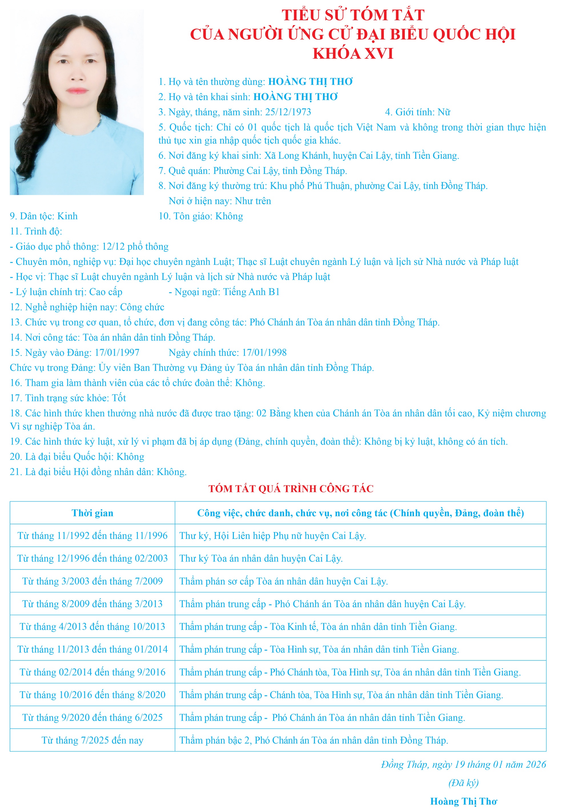 Tiểu sử tóm tắt những người ứng cử đại biểu Quốc hội khóa XVI tại Đồng Tháp- Ảnh 20.