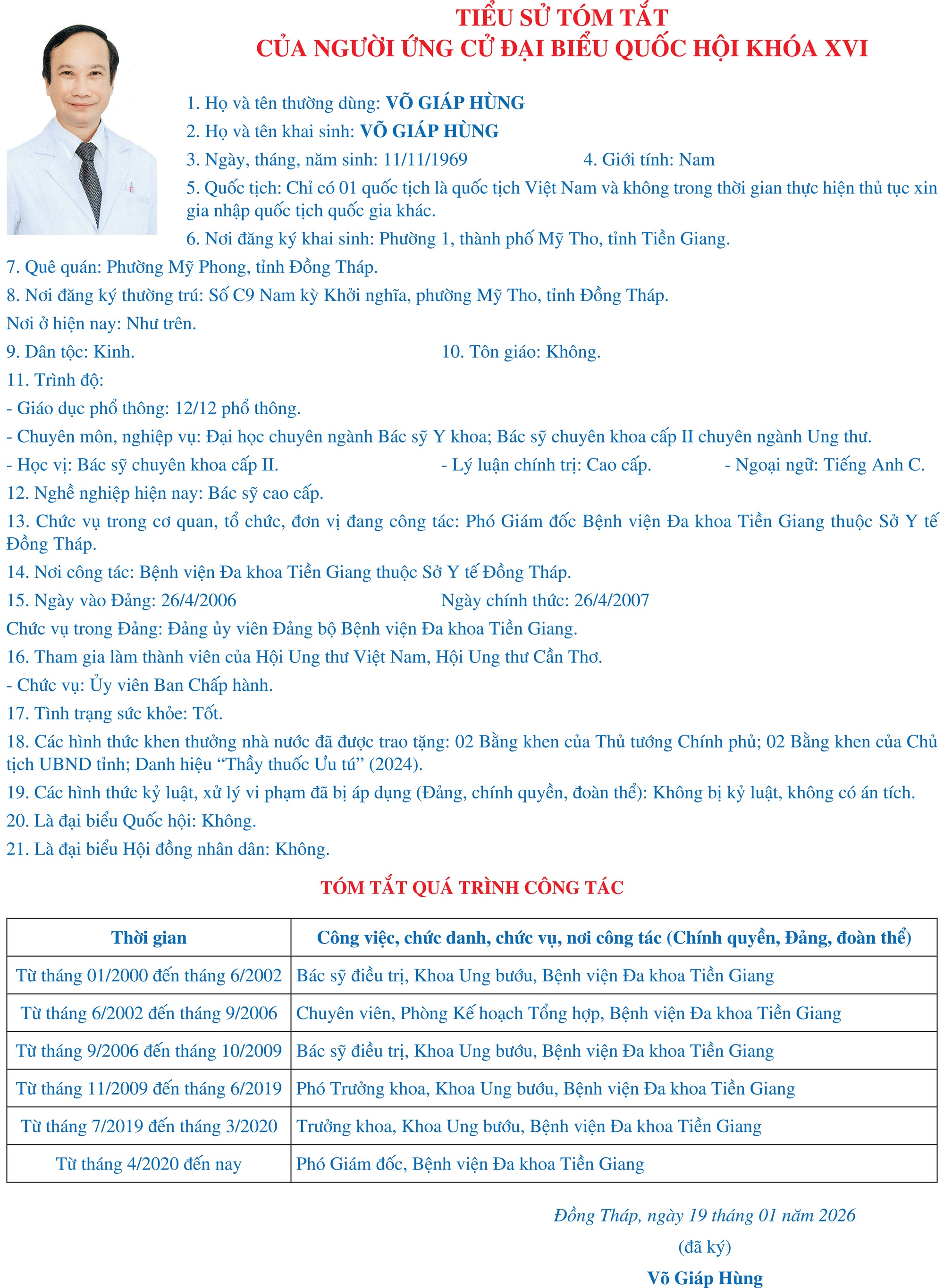 Tiểu sử tóm tắt những người ứng cử đại biểu Quốc hội khóa XVI tại Đồng Tháp- Ảnh 6.