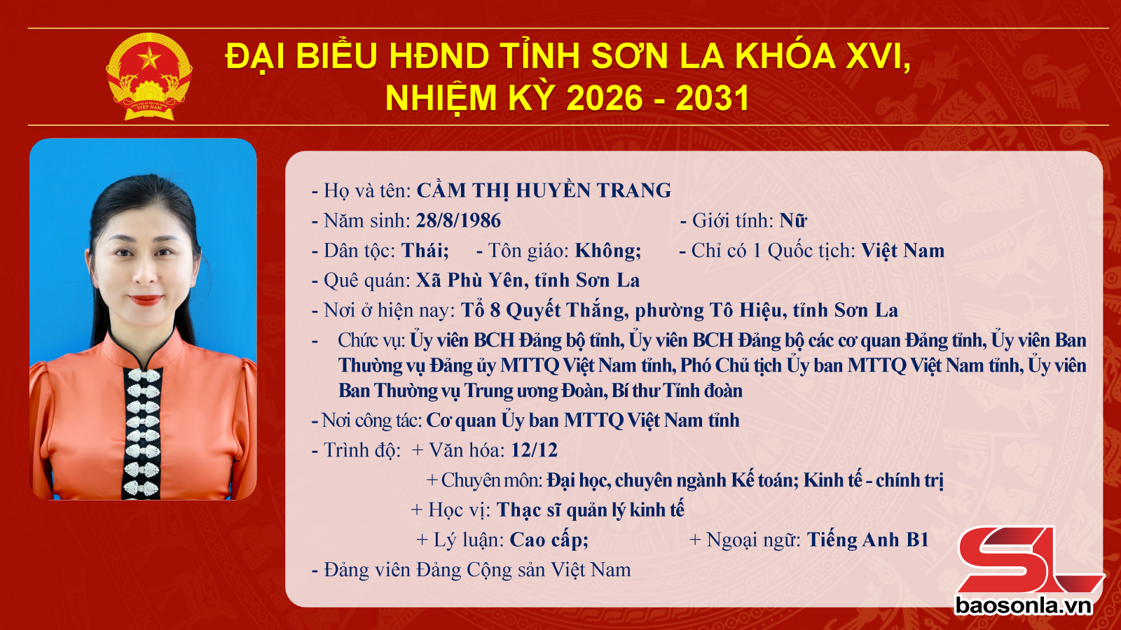Danh sách trúng cử đại biểu HĐND tỉnh Sơn La nhiệm kỳ 2026-2031- Ảnh 13.