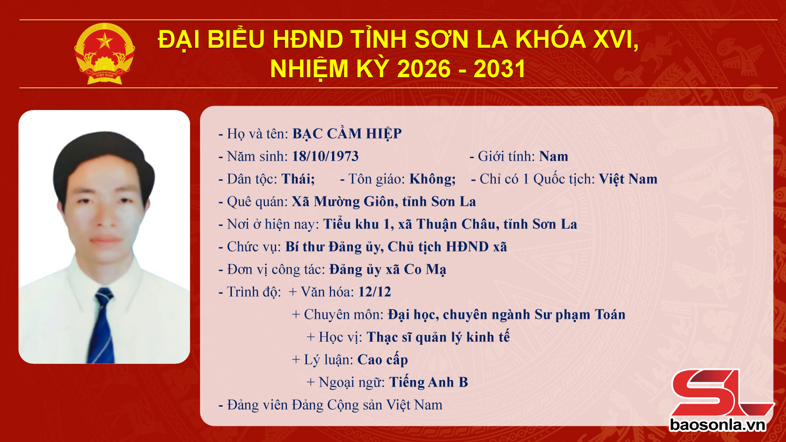 Danh sách trúng cử đại biểu HĐND tỉnh Sơn La nhiệm kỳ 2026-2031- Ảnh 30.