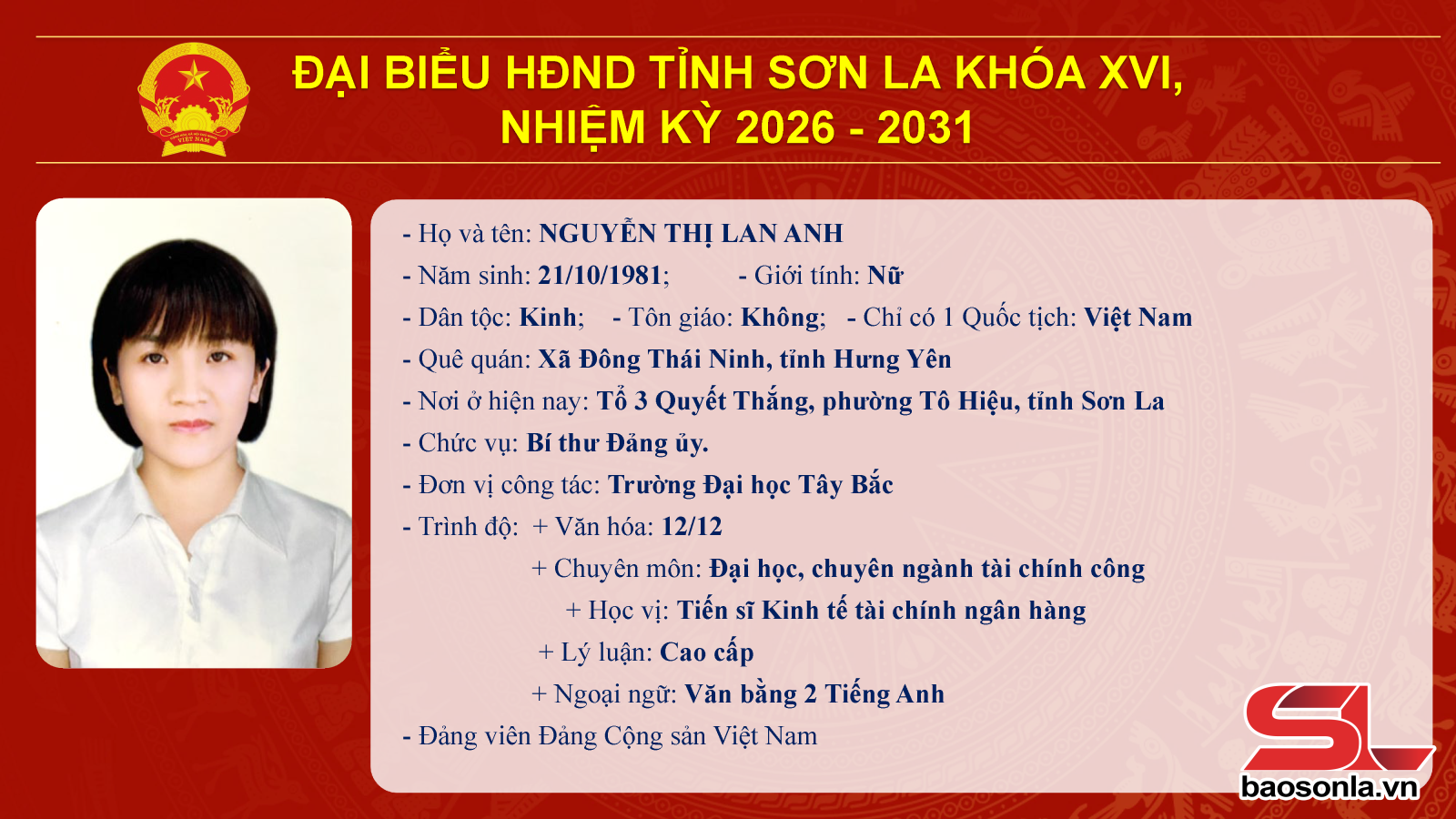 Danh sách trúng cử đại biểu HĐND tỉnh Sơn La nhiệm kỳ 2026-2031- Ảnh 36.