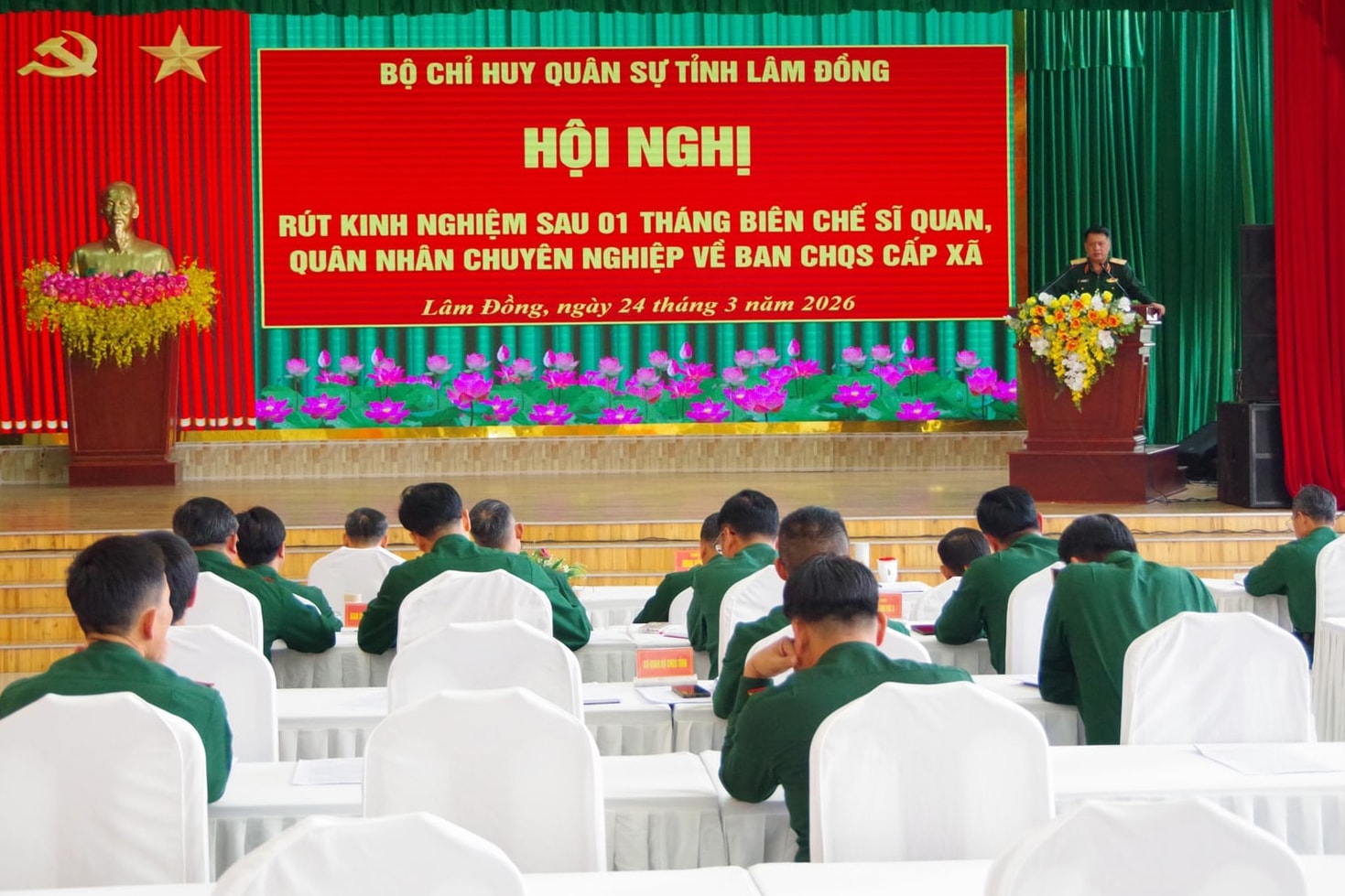 Kiện toàn nhân sự Ban Chỉ huy Quân sự cấp xã, thăng quân hàm sĩ quan dự bị- Ảnh 3.