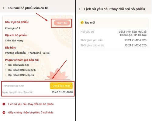 Hướng dẫn cử tri thay đổi nơi bỏ phiếu, xem danh sách người ứng cử trên VNeID- Ảnh 6.