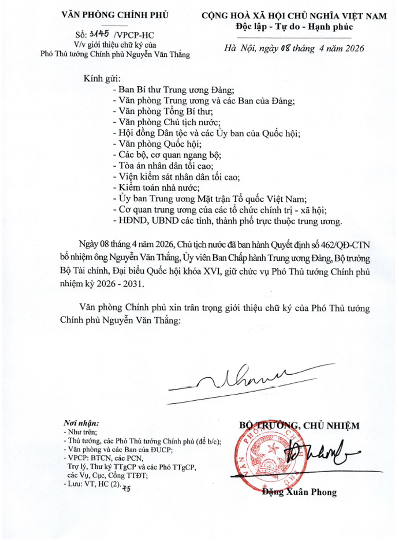 GIỚI THIỆU CHỮ KÝ CỦA THỦ TƯỚNG CHÍNH PHỦ VÀ CÁC PHÓ THỦ TƯỚNG CHÍNH PHỦ, NHIỆM KỲ 2026-2031- Ảnh 6.
