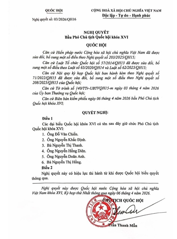 DANH SÁCH NHÂN SỰ CHỦ TỊCH QUỐC HỘI, PHÓ CHỦ TỊCH QUỐC HỘI, ỦY VIÊN ỦY BAN THƯỜNG VỤ QUỐC HỘI KHÓA XVI- Ảnh 3.