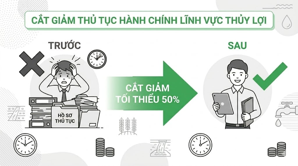 Giảm 50% thời gian, chi phí thực hiện thủ tục hành chính về thủy lợi- Ảnh 1.