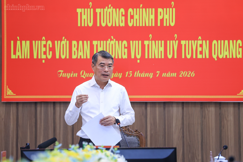 THỦ TƯỚNG LÊ MINH HƯNG LÀM VIỆC VỚI BAN THƯỜNG VỤ TỈNH ỦY TUYÊN QUANG- Ảnh 6.