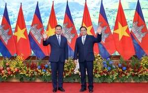Thủ tướng Phạm Minh Chính chủ trì lễ đón và hội đàm với Thủ tướng Campuchia