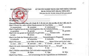 Đề tham khảo môn Tiếng Đức kỳ thi tốt nghiệp THPT năm 2024