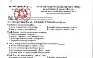 Đề tham khảo môn Tiếng Nga kỳ thi tốt nghiệp THPT năm 2024