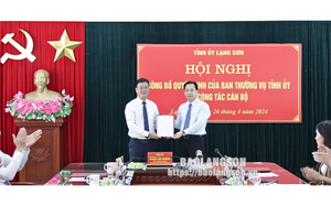 Tỉnh ủy Lạng Sơn công bố quyết định về công tác cán bộ