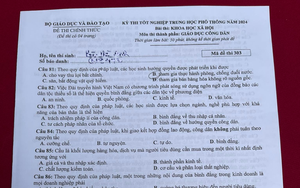 THI TỐT NGHIỆP THPT 2024: Đề thi, gợi ý đáp án MÔN GIÁO DỤC CÔNG DÂN