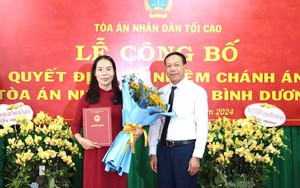 Tiếp nhận, bổ nhiệm nữ Cục trưởng giữ chức Chánh án Tòa án nhân dân tỉnh